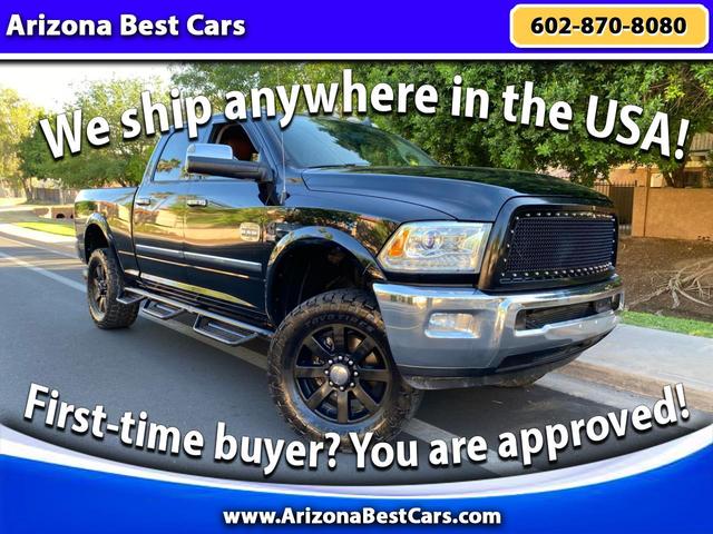 Black 2014 RAM 2500 Laramie Longhorn Crew Cab 4WD Pickup Truck Four-Wheel Drive Automatic