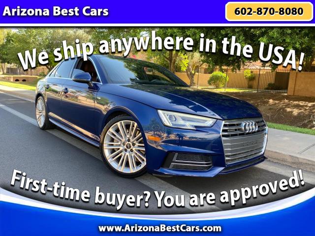 Blue 2018 Audi A4 2.0 TFSI quattro Premium Plus AWD Sedan All-Wheel Drive Automatic