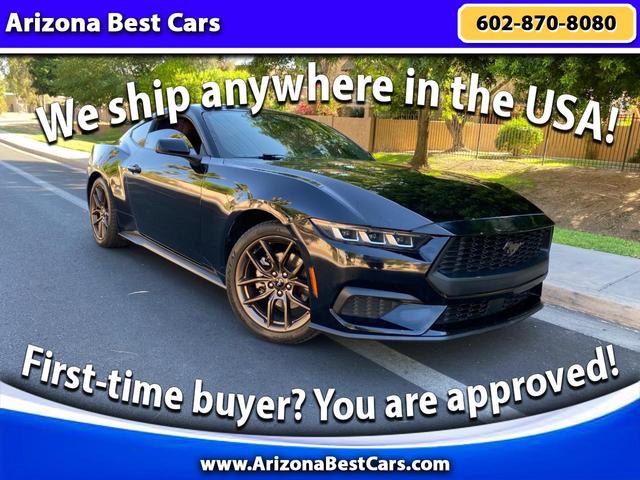 Black 2024 Ford Mustang EcoBoost Premium Fastback RWD Coupe Rear-Wheel Drive Automatic