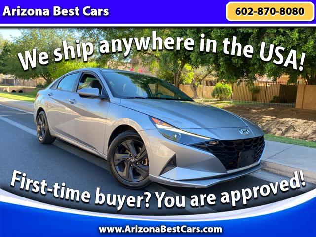 Silver 2021 Hyundai Elantra SEL FWD Sedan Front-Wheel Drive Automatic