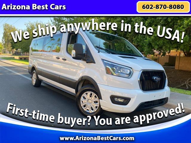 White 2023 Ford Transit Passenger Van Rear-Wheel Drive Automatic