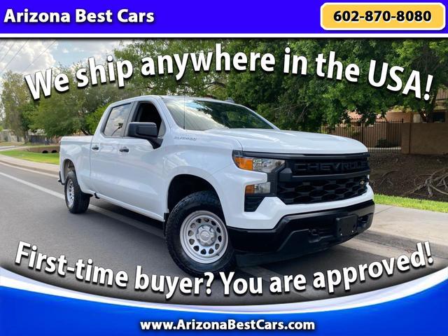 White 2023 Chevrolet Silverado 1500 Pickup Truck Four-Wheel Drive 8-Speed Automatic