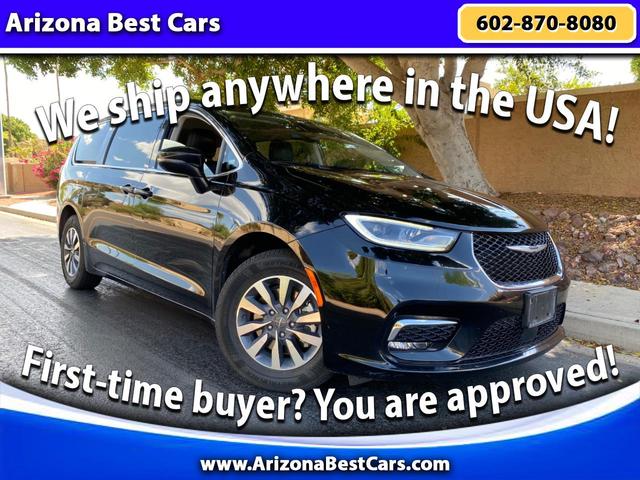 Black 2024 Chrysler Pacifica Hybrid Minivan Front-Wheel Drive Automatic