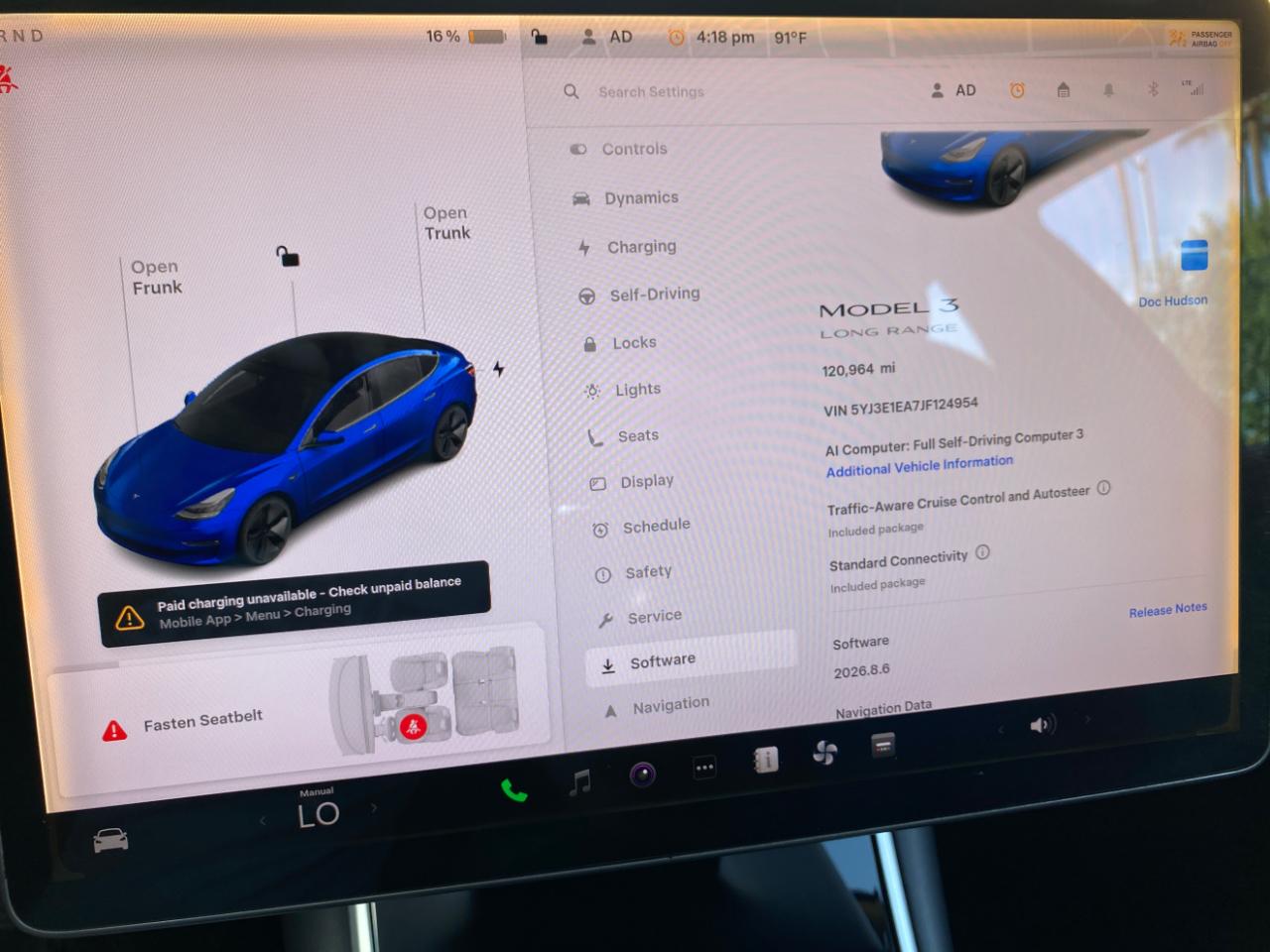 Tesla Model 3 Long Range Battery RWD 2018
