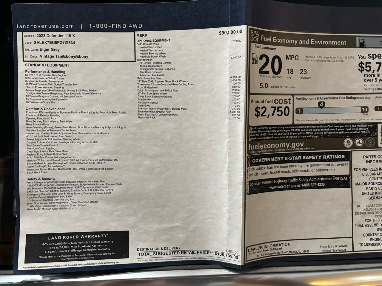 Land Rover Defender 110 X AWD 2023