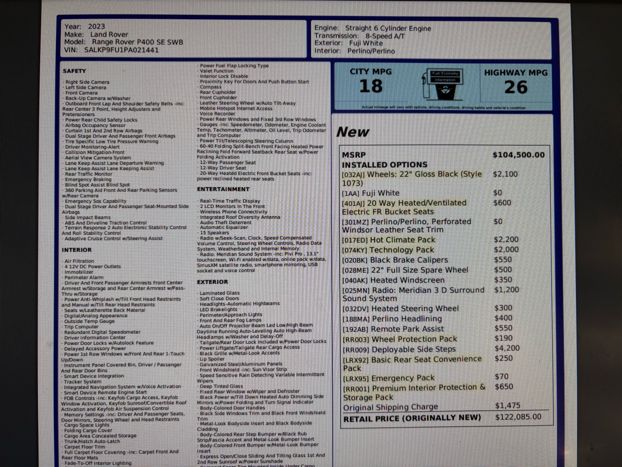 Land Rover Range Rover P400 SE SWB 2023