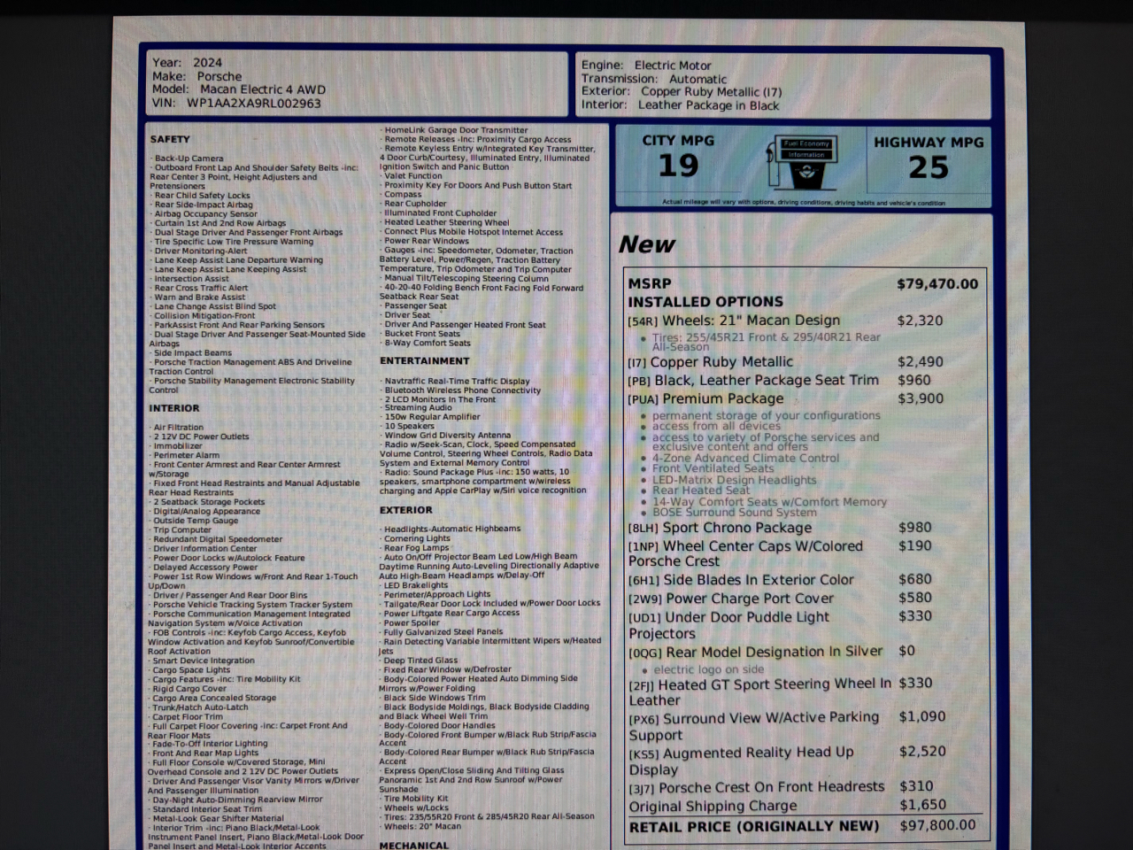 Porsche Macan Electric 4 AWD 2024