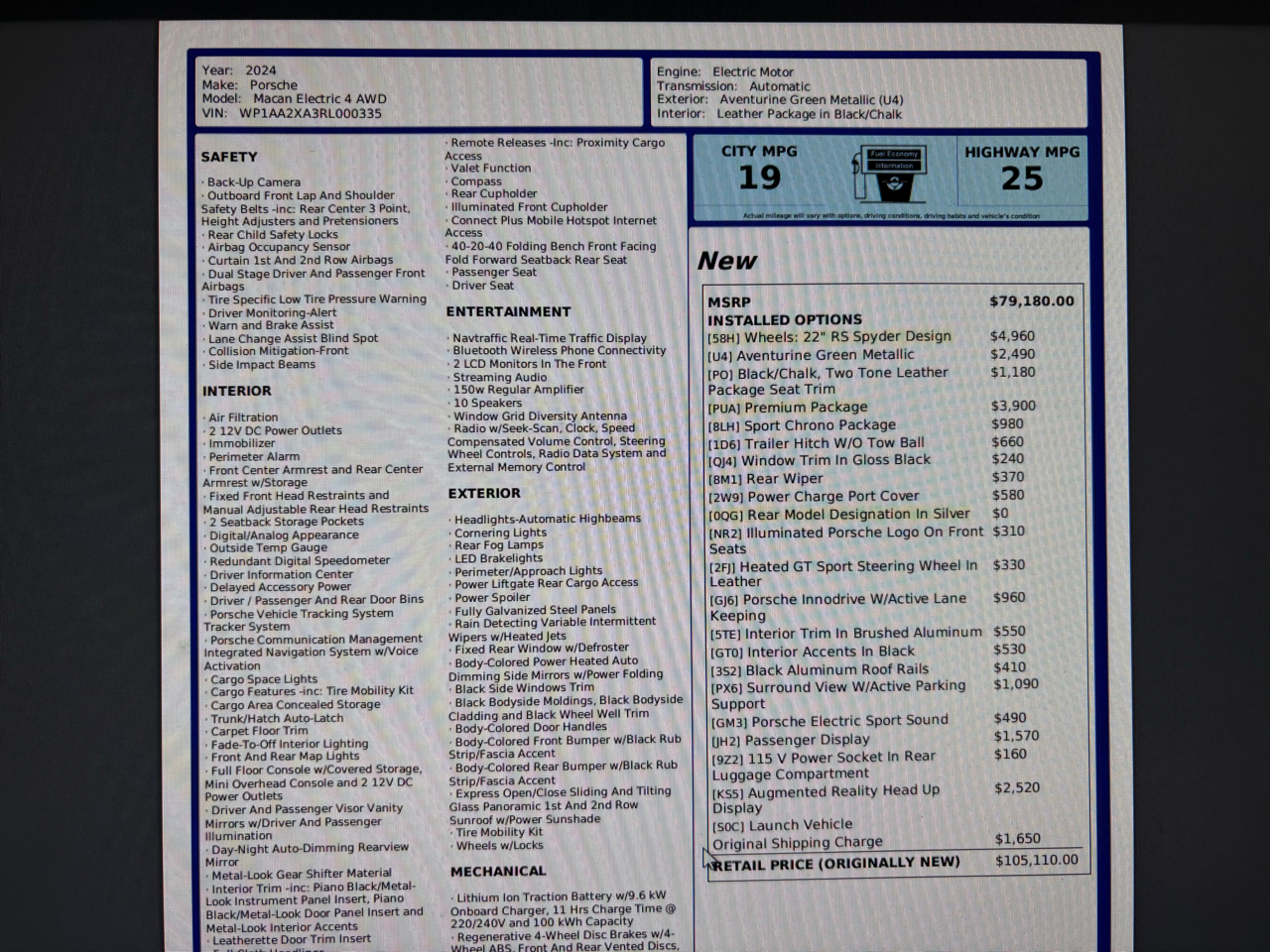 Porsche Macan Electric 4 AWD 2024