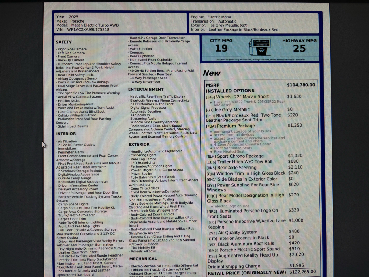 Porsche Macan Electric Turbo AWD 2025