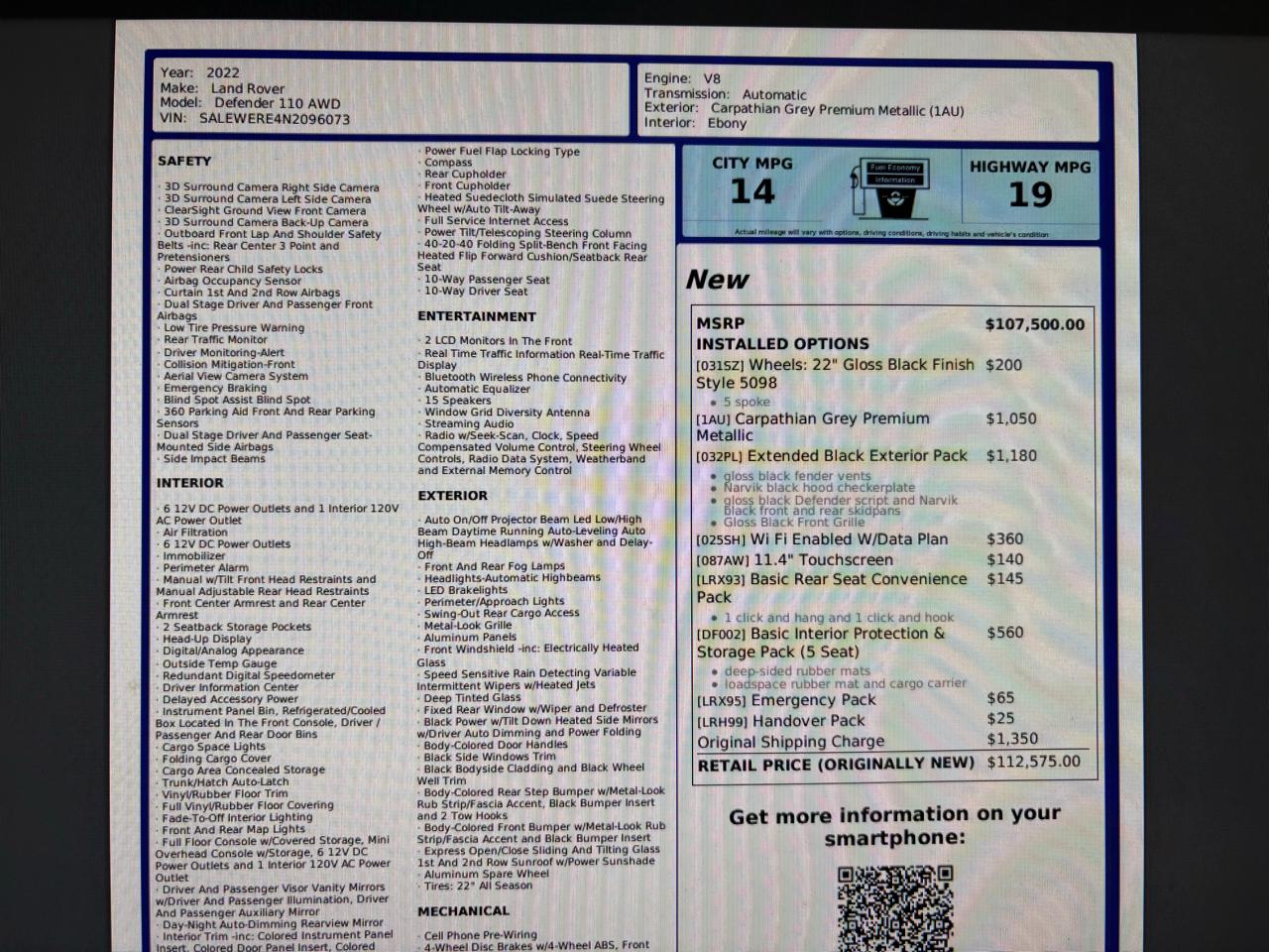 Land Rover Defender 110 V8 AWD 2022