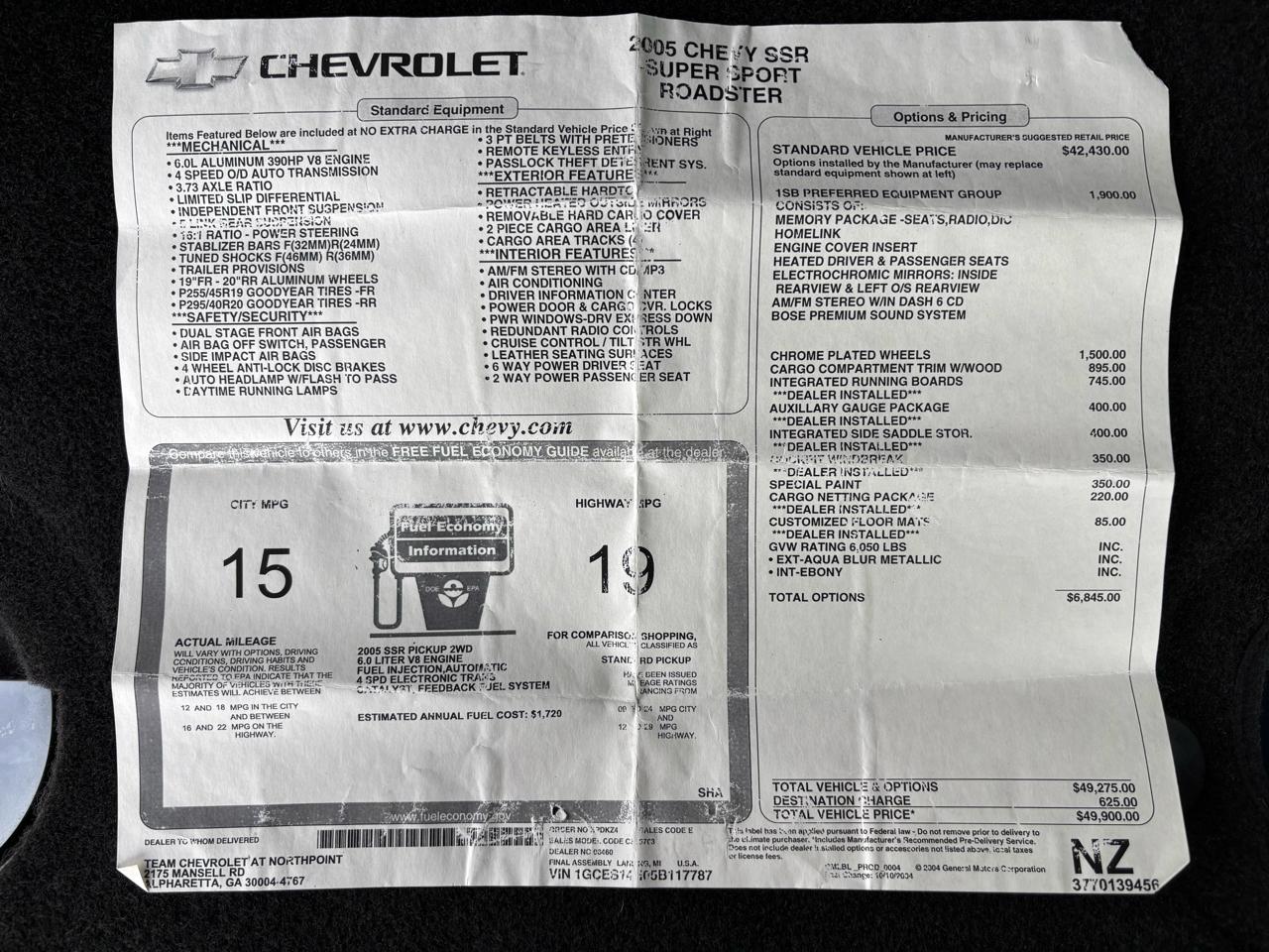 Chevrolet SSR LS 2005