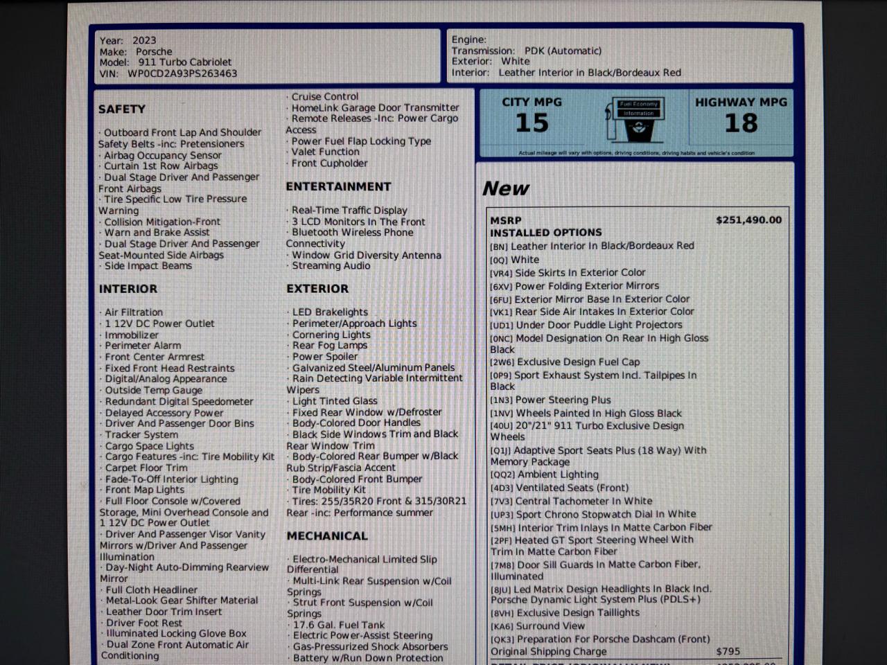 Porsche 911 Turbo Cabriolet 2023