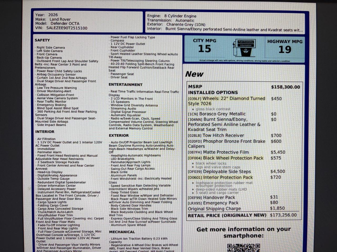 Land Rover Defender 110 P635 OCTA 2026