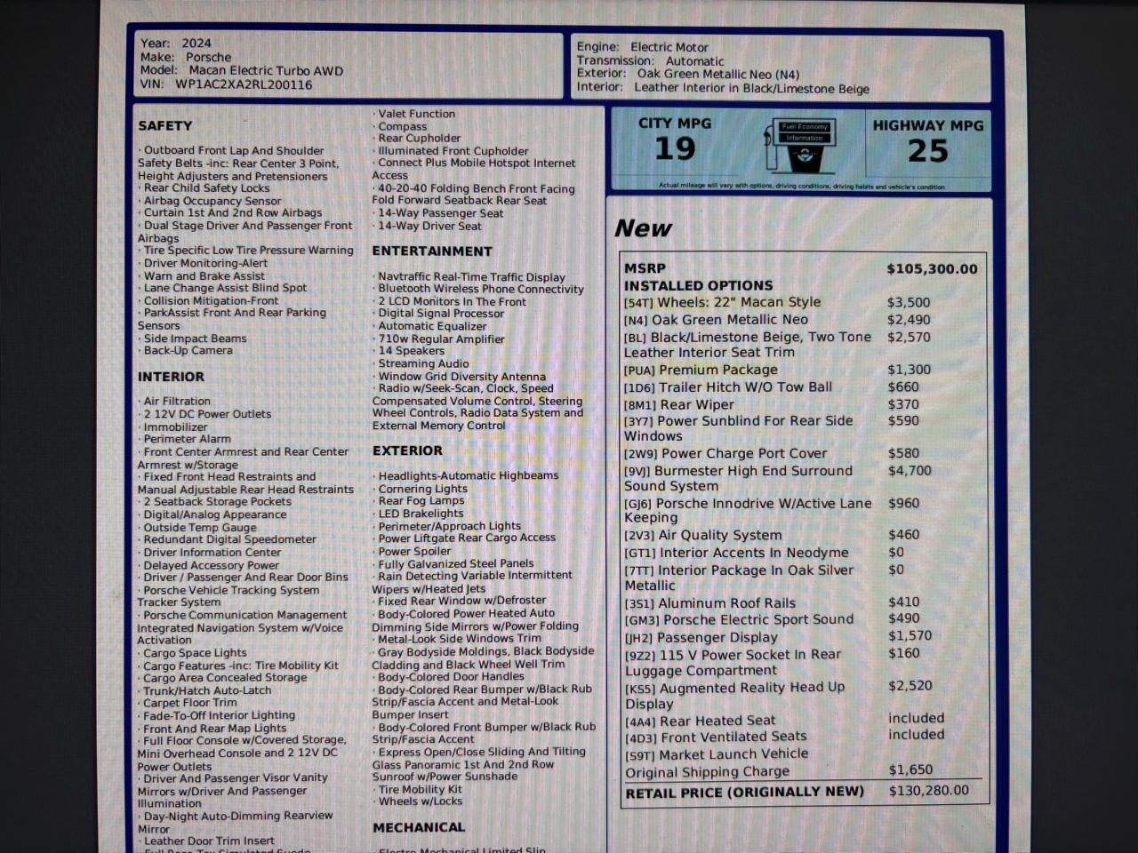 Porsche Macan Electric Turbo AWD 2024