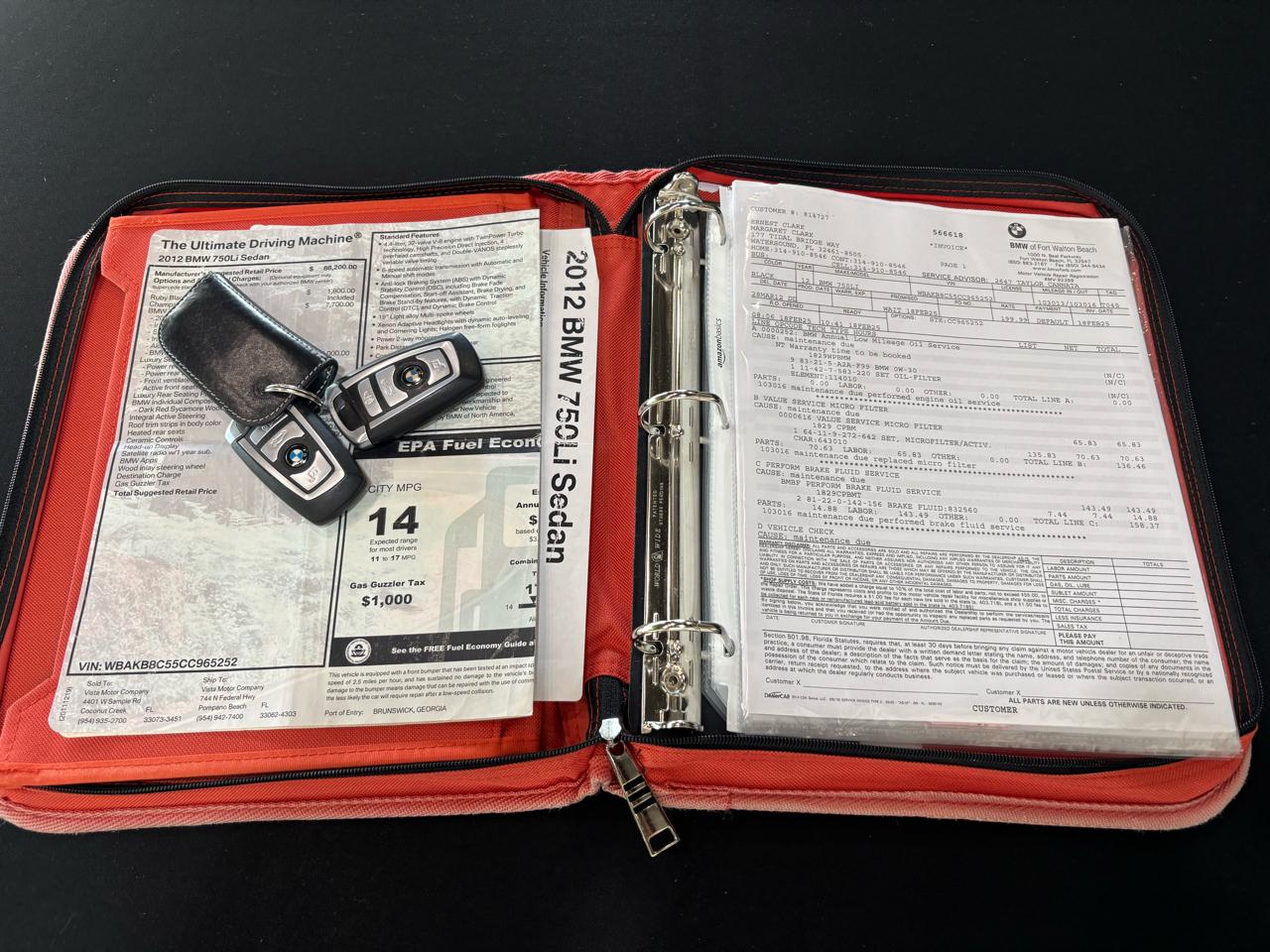 BMW 7 Series 4dr Sdn 750Li RWD 2012