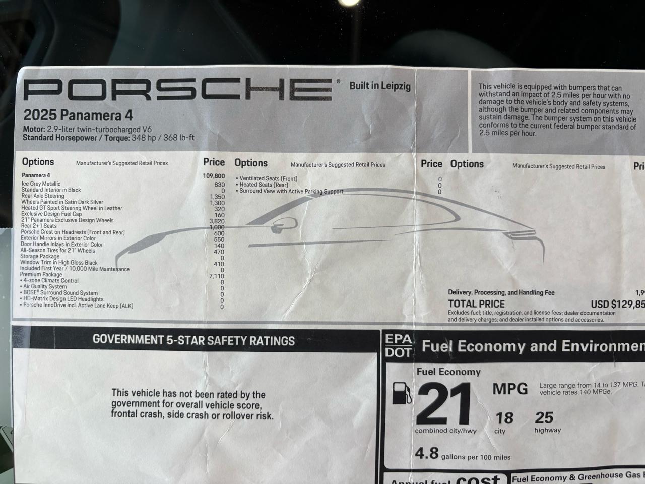 Porsche Panamera 4 AWD 2025