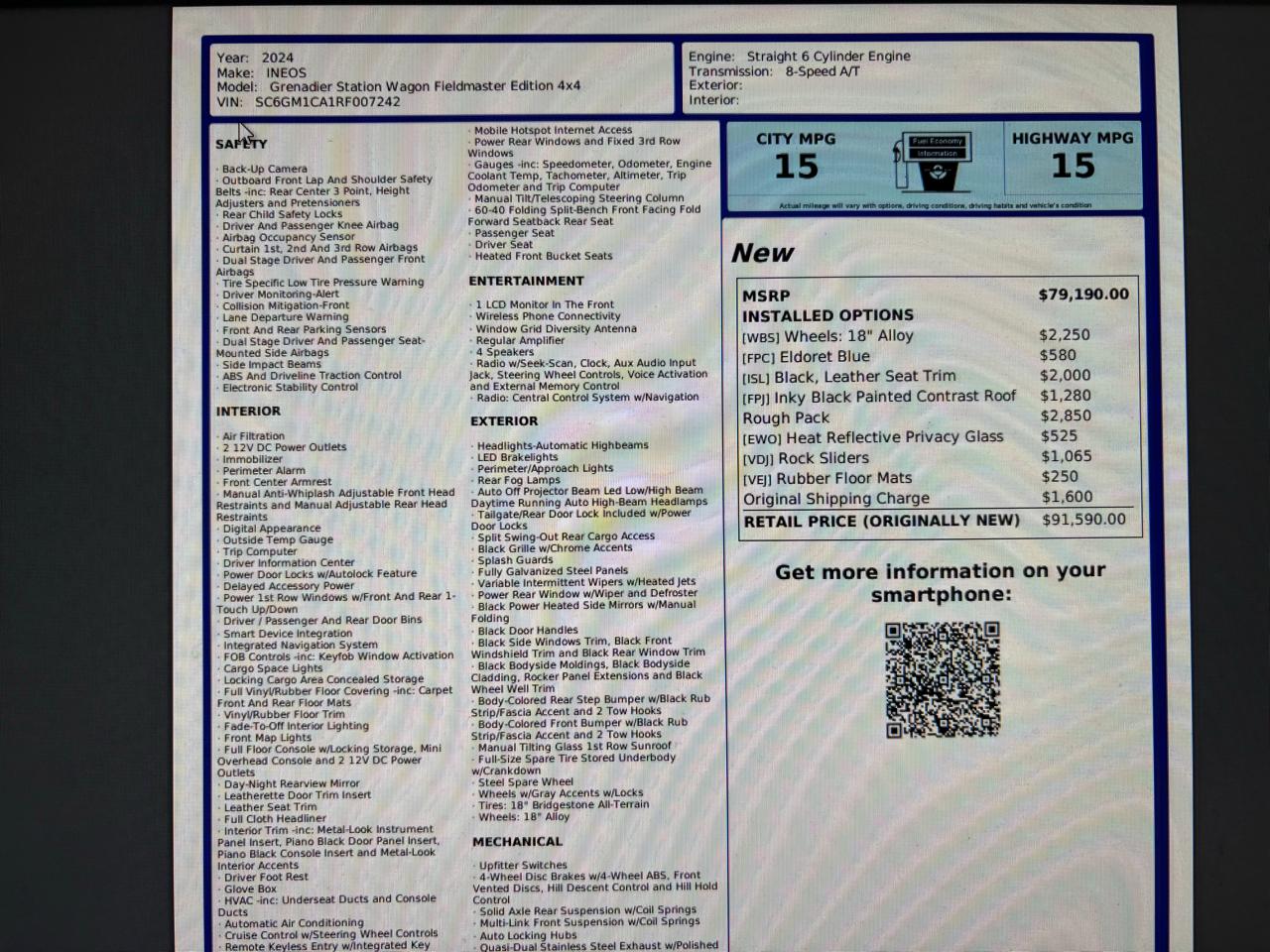 Ineos Grenadier Station Wagon 4x4 2024