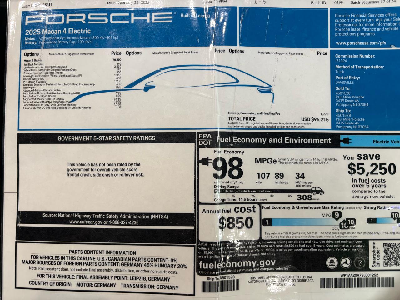 Porsche Macan Electric 4 AWD 2025