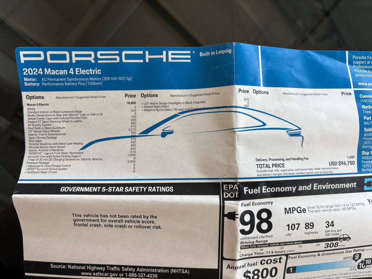 Porsche Macan Electric 4 AWD 2024