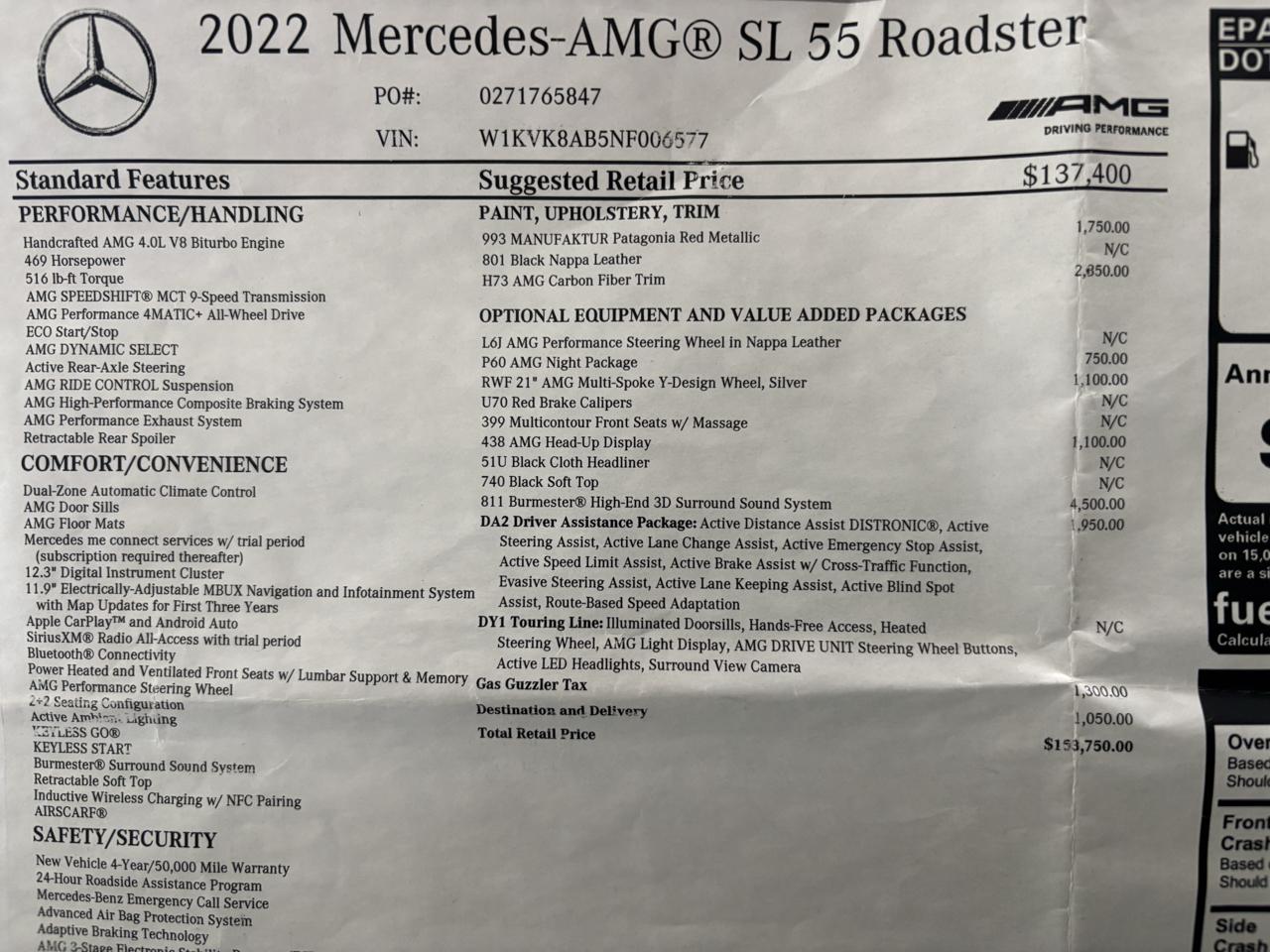 Mercedes-Benz SL AMG SL 55 Roadster 2022