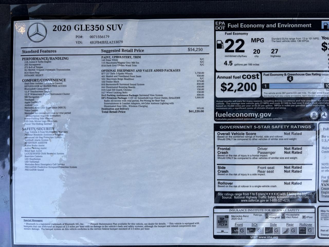 Mercedes-Benz GLE GLE 350 SUV 2020