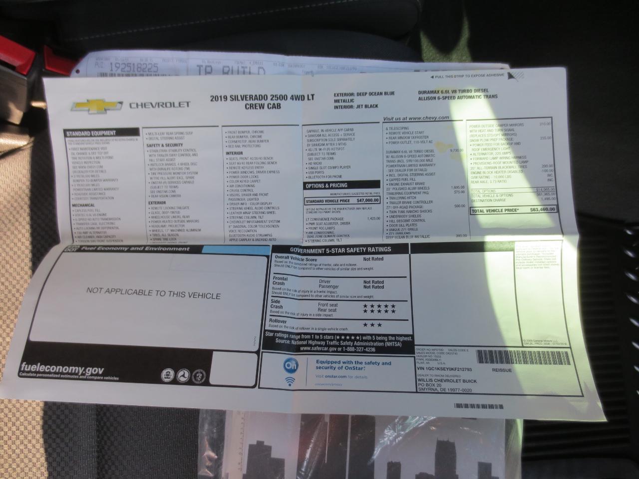 Chevrolet Silverado 2500HD LT Crew Cab Short Box 4WD 2019