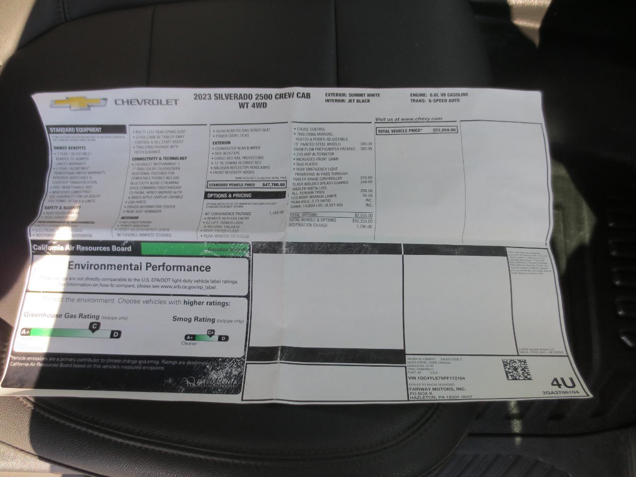 Chevrolet Silverado 2500HD Work Truck Crew Cab Long Box 4WD 2023