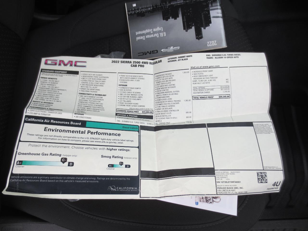GMC Sierra 2500HD Pro Regular Cab 4WD 2022