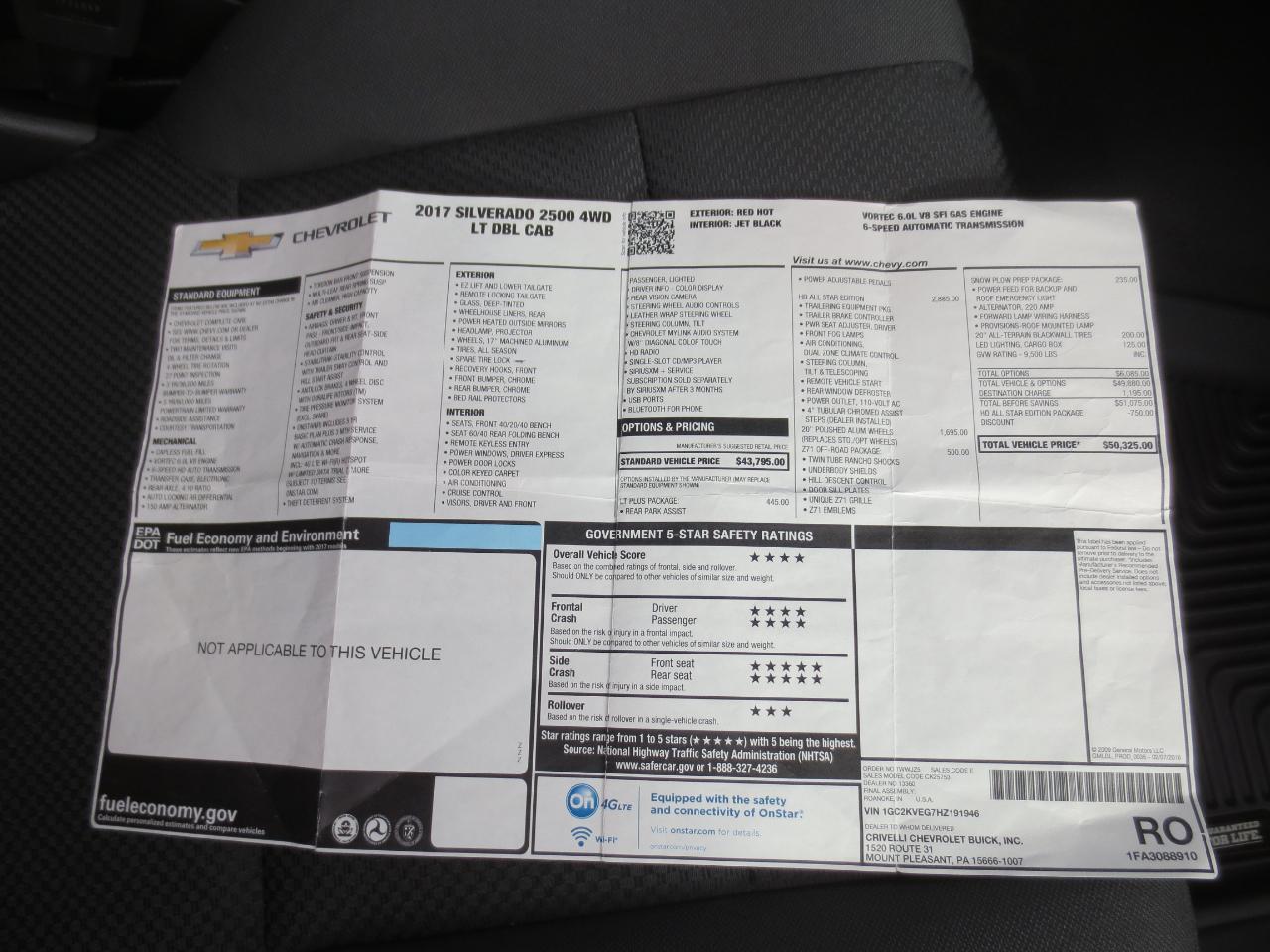 Chevrolet Silverado 2500HD LT Double Cab 4WD 2017