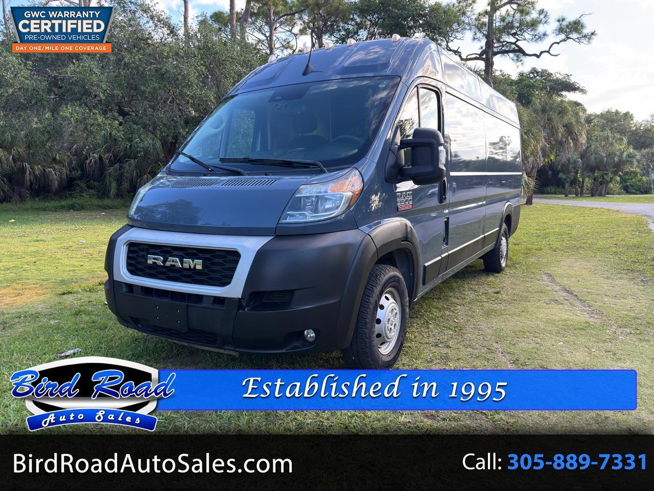 2022 RAM ProMaster Cargo Van 3500 High Roof 159" WB EXT