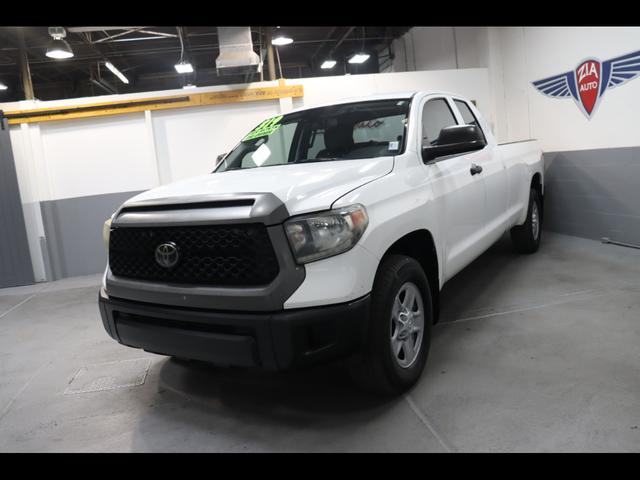 White 2018 Toyota Tundra SR Double Cab 5.7L LB Pickup Truck 4X2 6-Speed Automatic