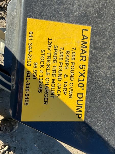 Lamar 10 Foot Dump  2024