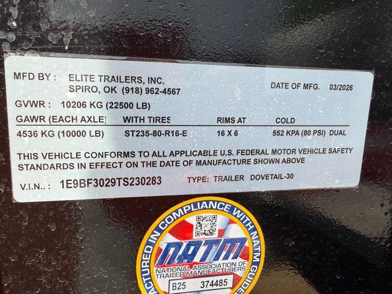 Elite Trailer Manufacturing Unknown  2026