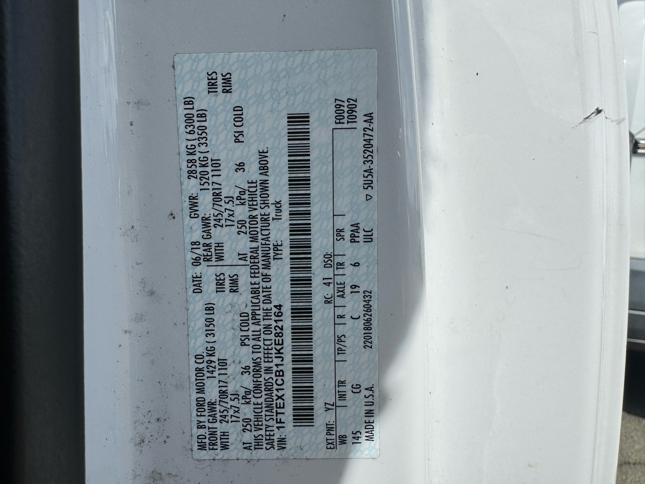 Ford F-150 XLT 2WD SuperCab 6.5' Box 2018