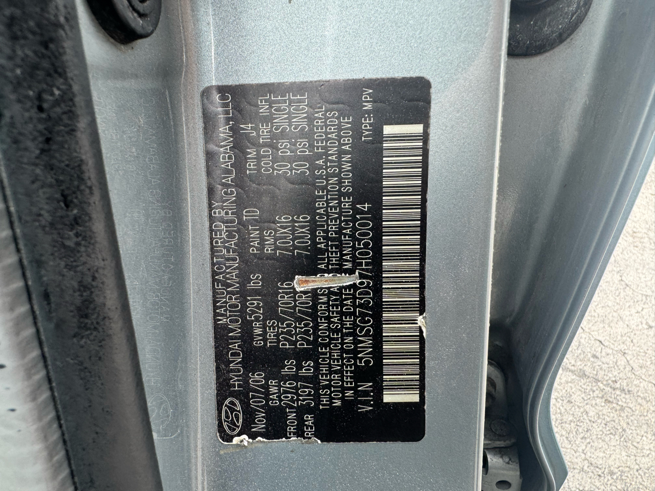 Hyundai Santa Fe AWD 4dr Auto GLS w/XM 2007