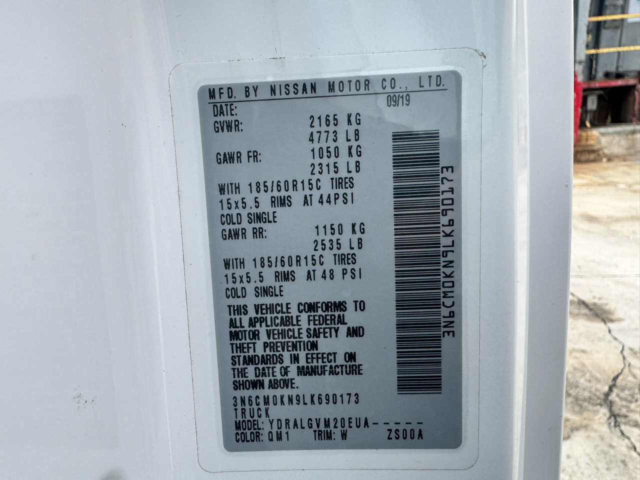 Nissan NV200 Compact Cargo I4 SV 2020