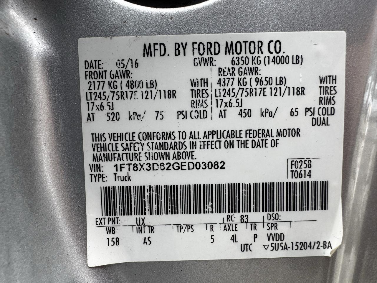 Ford Super Duty F-350 DRW 4WD SuperCab 158" Lariat 2016