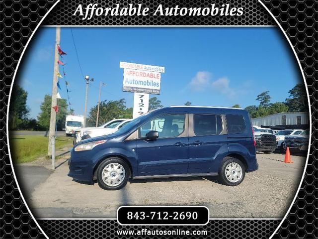 Blue 2018 Ford Transit Connect Wagon XLT FWD with Rear Liftgate Van Front-Wheel Drive Automatic