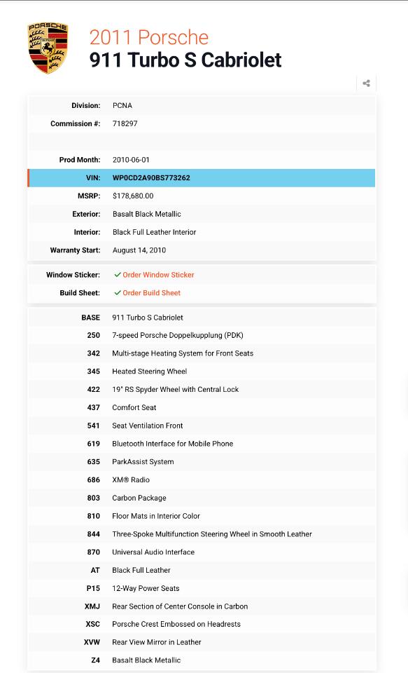 Porsche 911 Turbo S Cabriolet 2011