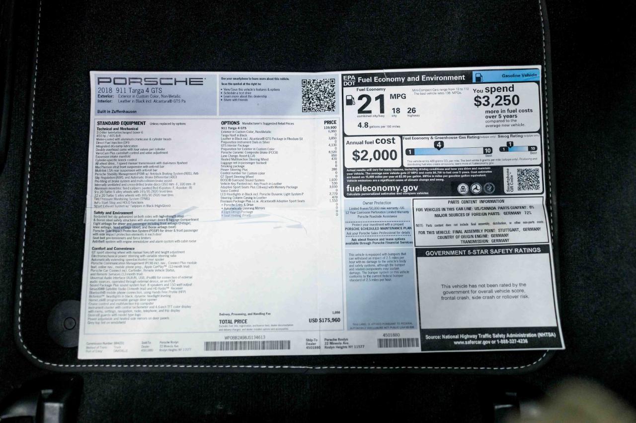 Porsche 911 Targa 4 GTS 2018