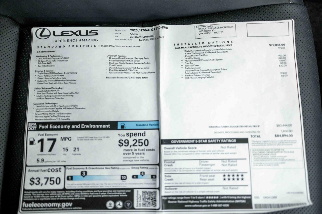 Lexus GX GX 550 Overtrail+ 4WD 2025