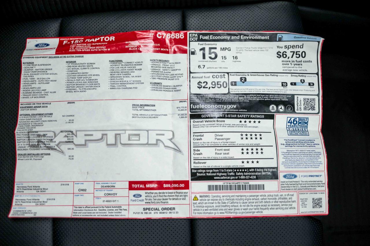 Ford F-150 Raptor SuperCrew 4WD 2023