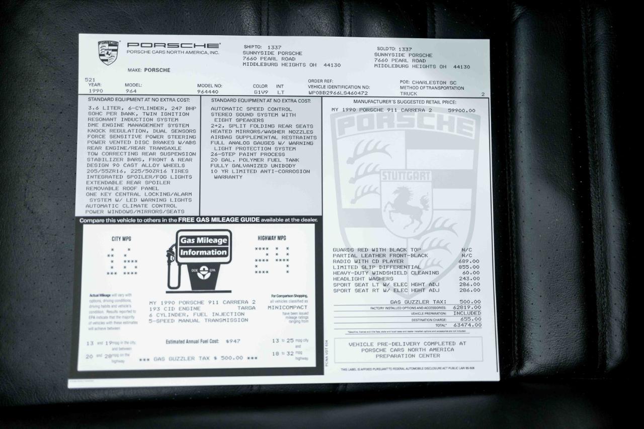 Porsche 911 Carrera 2 Targa 1990