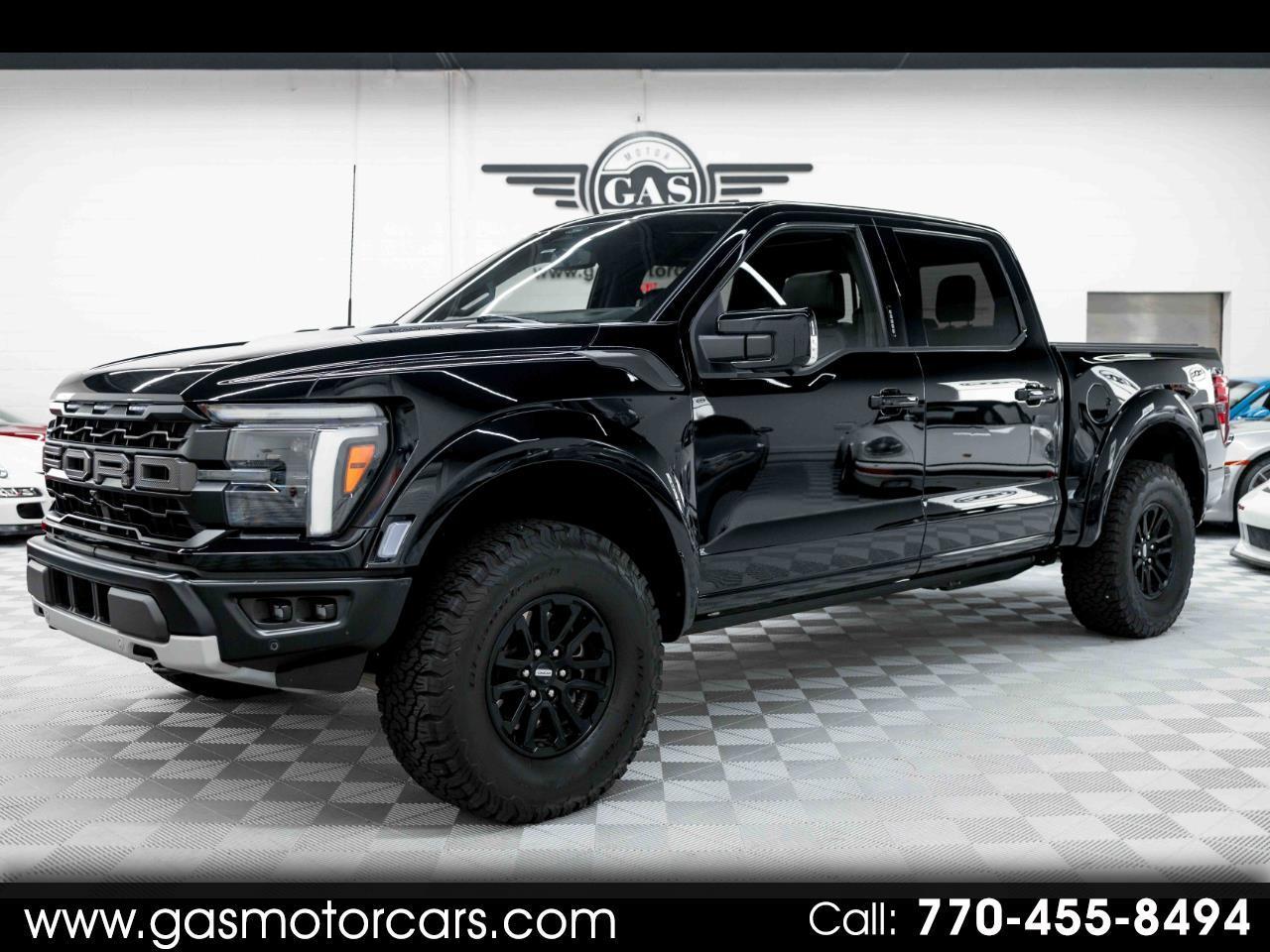 Black 2024 Ford F-150 Pickup Truck Four-Wheel Drive Automatic