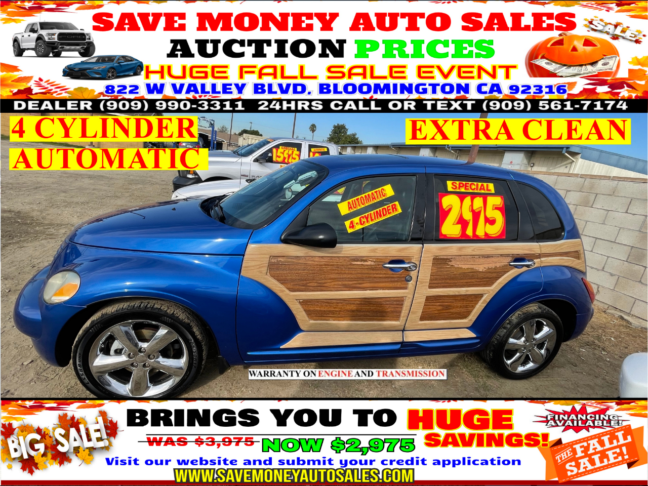 2003 Chrysler PT Cruiser 4 CYLINDER> AUTOMATIC> EXTRA CLEAN