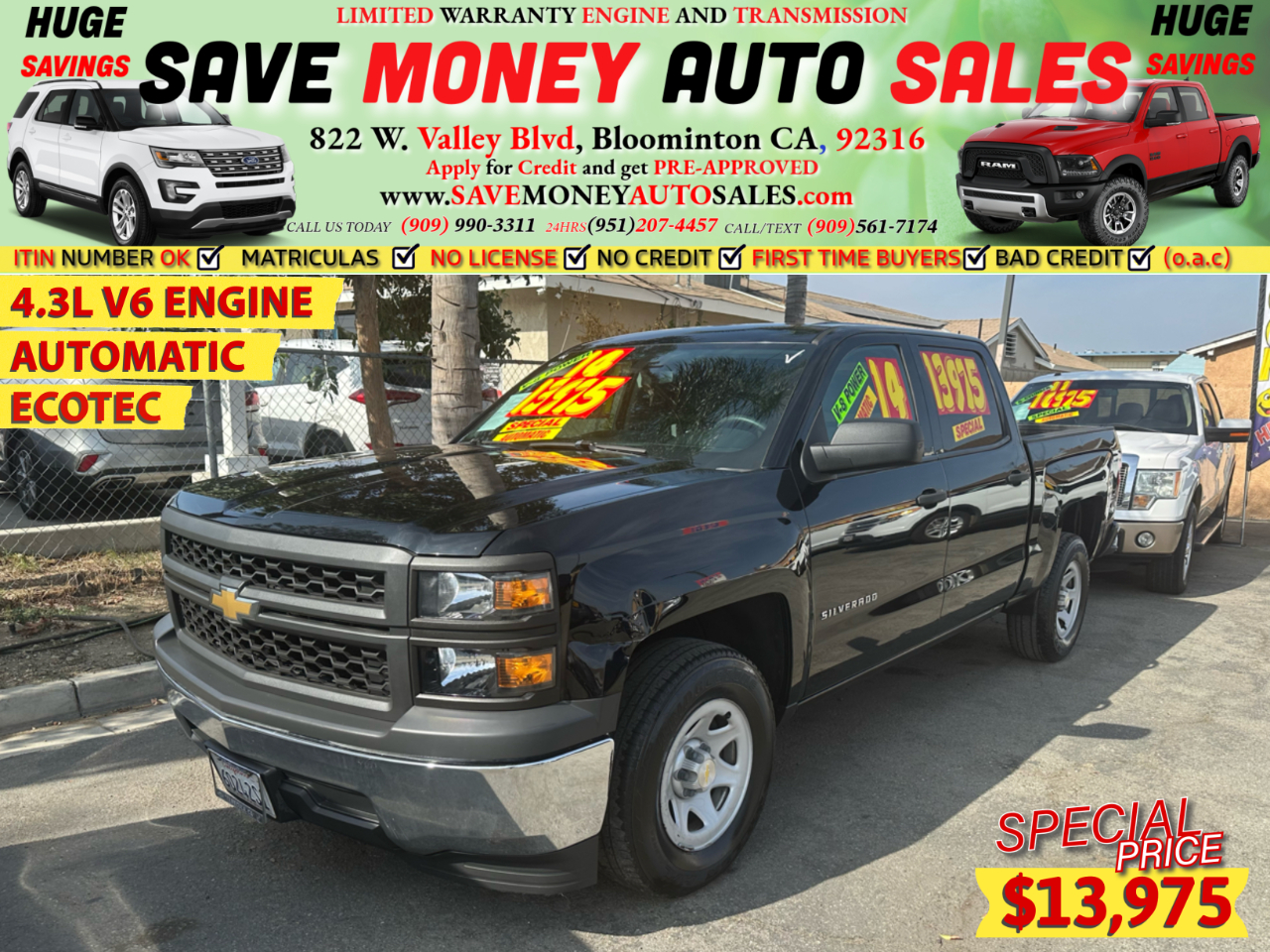 2014 Chevrolet Silverado 1500 4.3L V6 ENGINE>AUTOMATIC>ECOTEC
