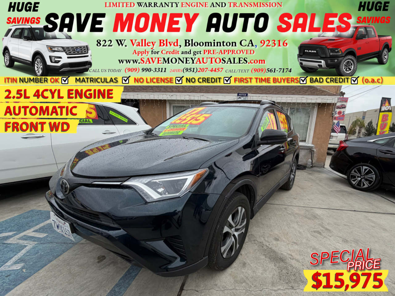 2017 Toyota RAV4 2.5L 4CYL ENGINE>AUTOMATIC>FRONT WD