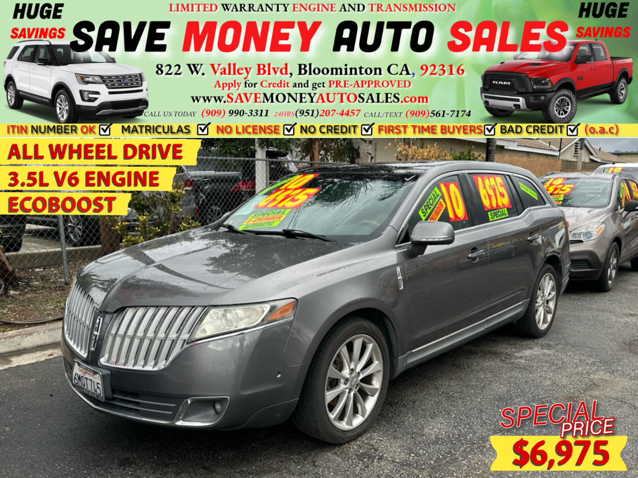 2010 Lincoln MKT ALL WHEEL DRIVE>3.5L V6 ENGINE>ECOBOOST