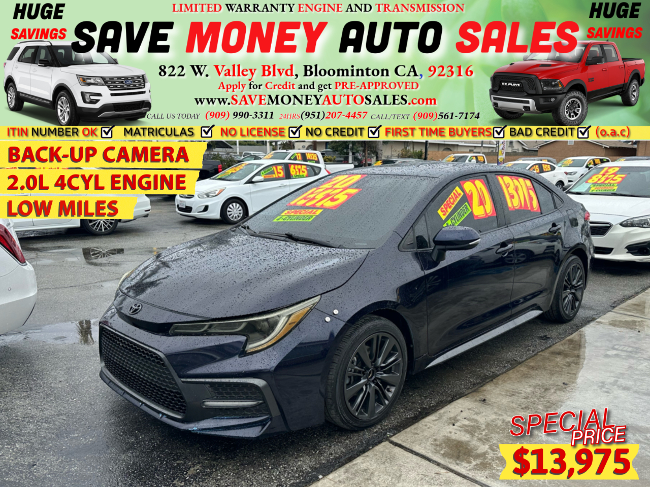 2020 Toyota Corolla BACK-UP CAMERA>2.0L 4CYL ENGINE>LOW MILES