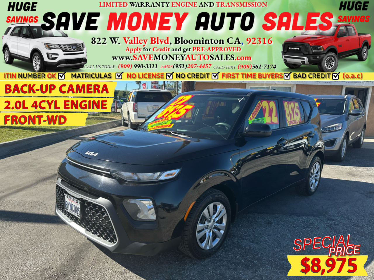 2022 Kia Soul BACK-UP CAMERA>2.0L 4CYL ENGINE>FRONT-WD